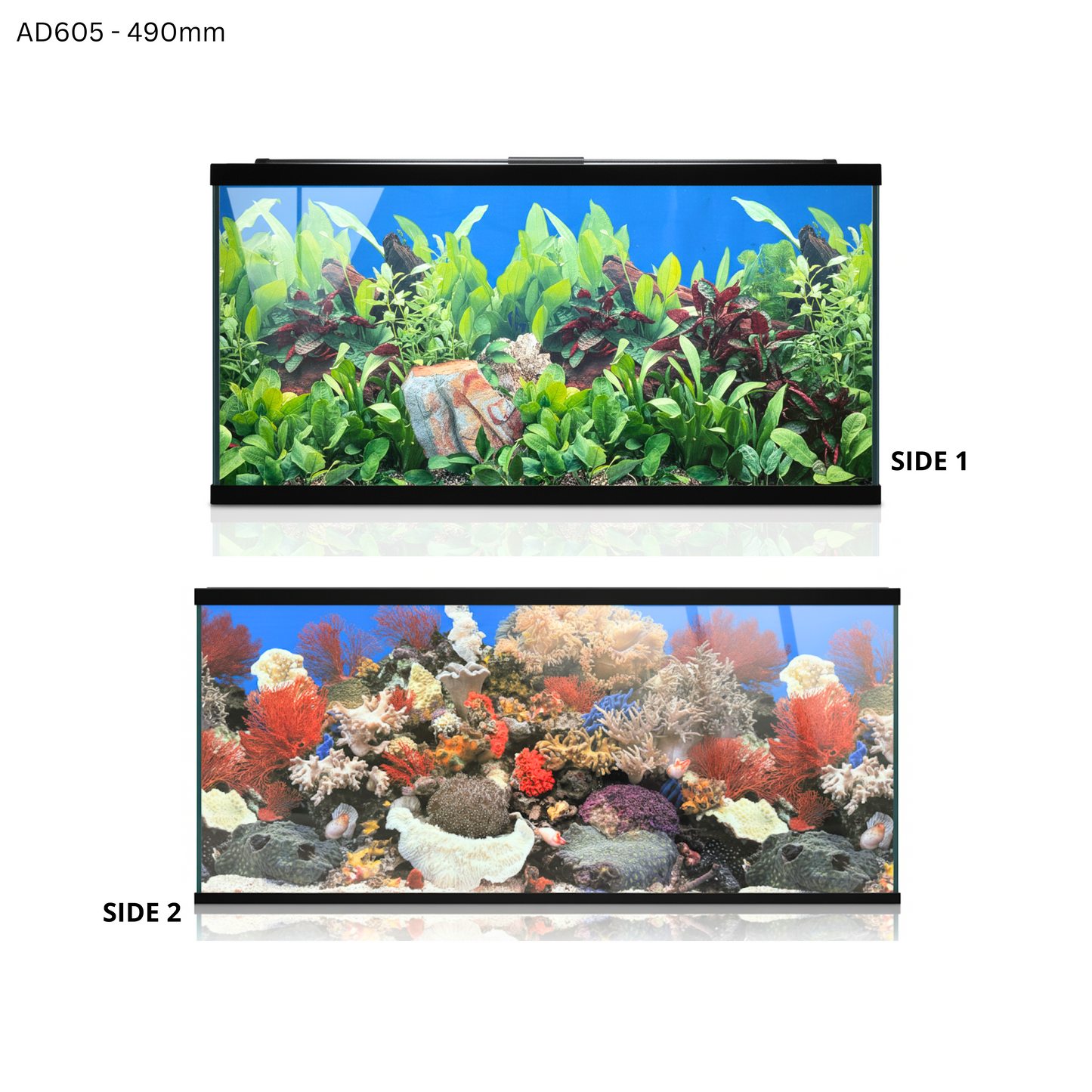 Aquatees Aquarium Background Posters - PLANT & REEF Series