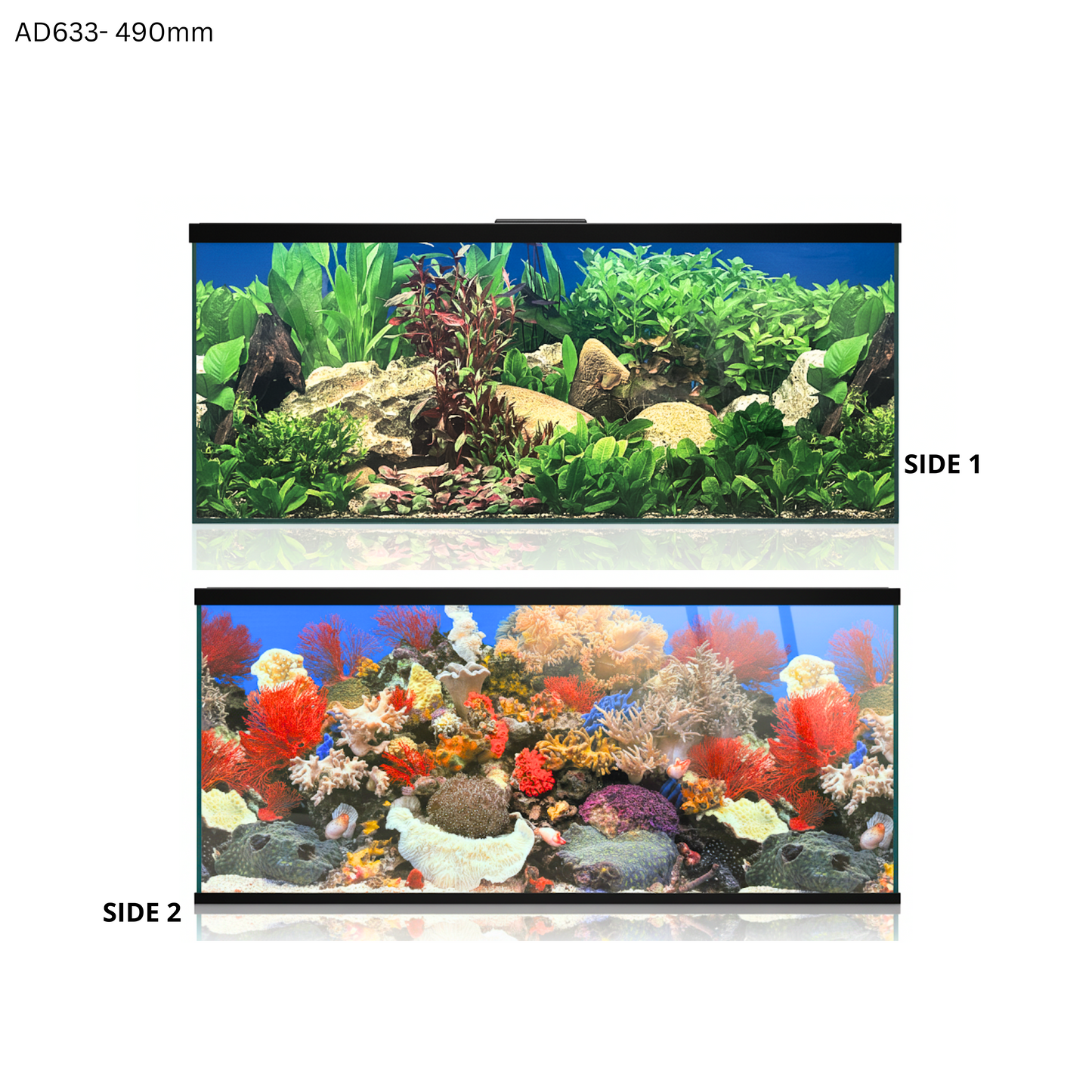 Aquatees Aquarium Background Posters - PLANT & REEF Series