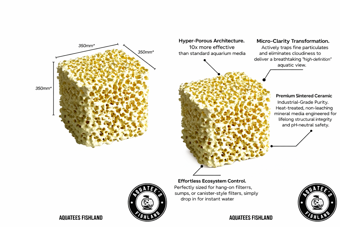 AquaTee's Ceramic Bio Filter Cubes SOLD BY 10PC