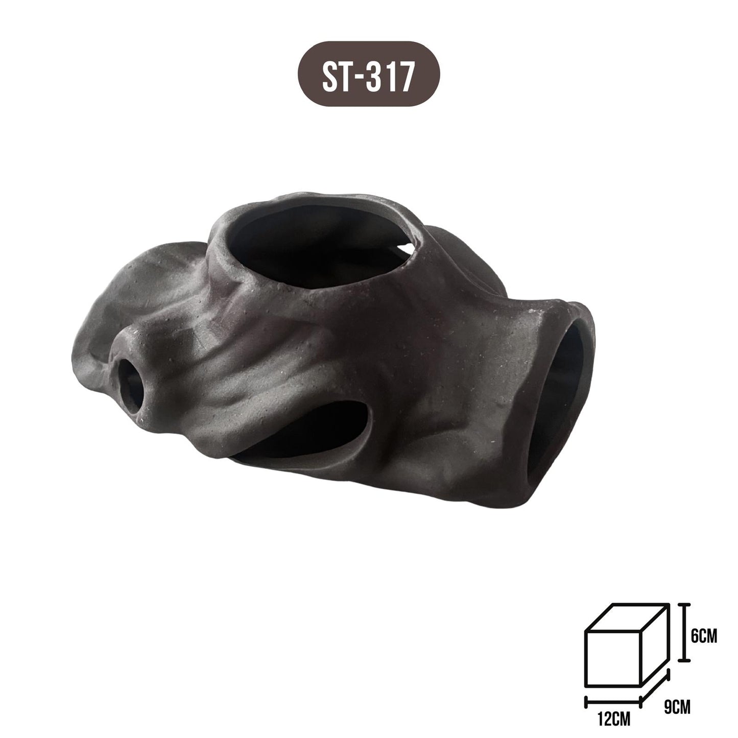 Aquatees Aquarium Hiding Caves - Ceramic/Terracotta
