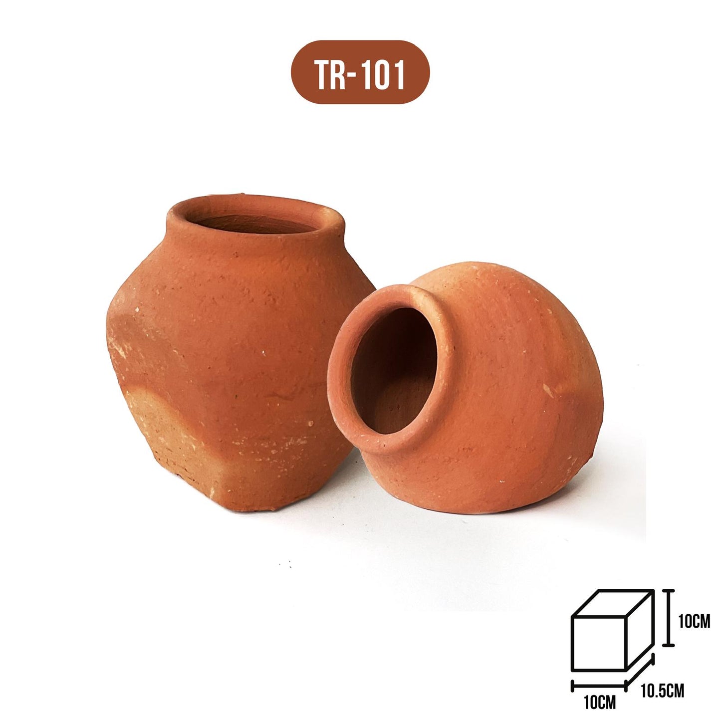 Aquatees Aquarium Hiding Caves - Ceramic/Terracotta