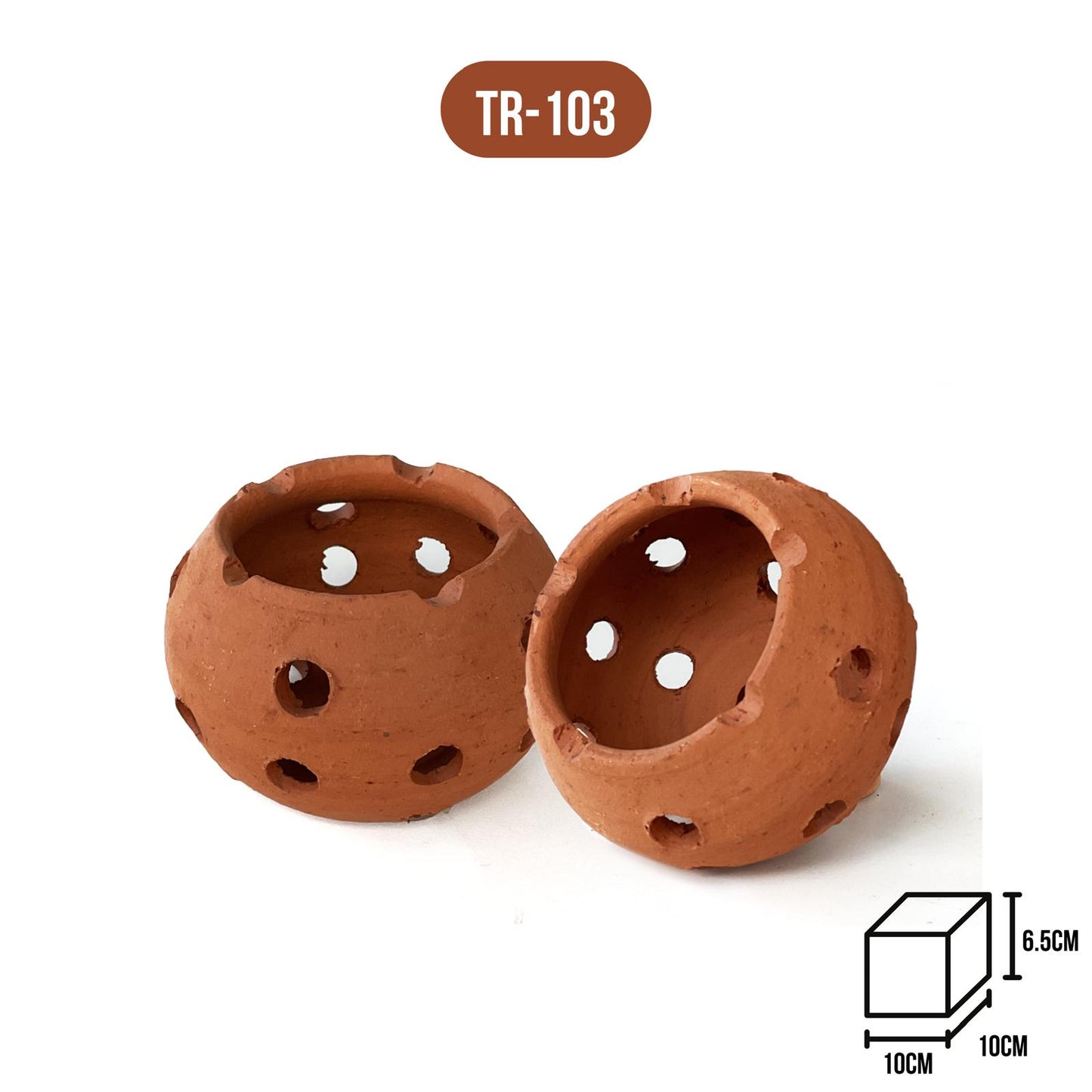 Aquatees Aquarium Hiding Caves - Ceramic/Terracotta