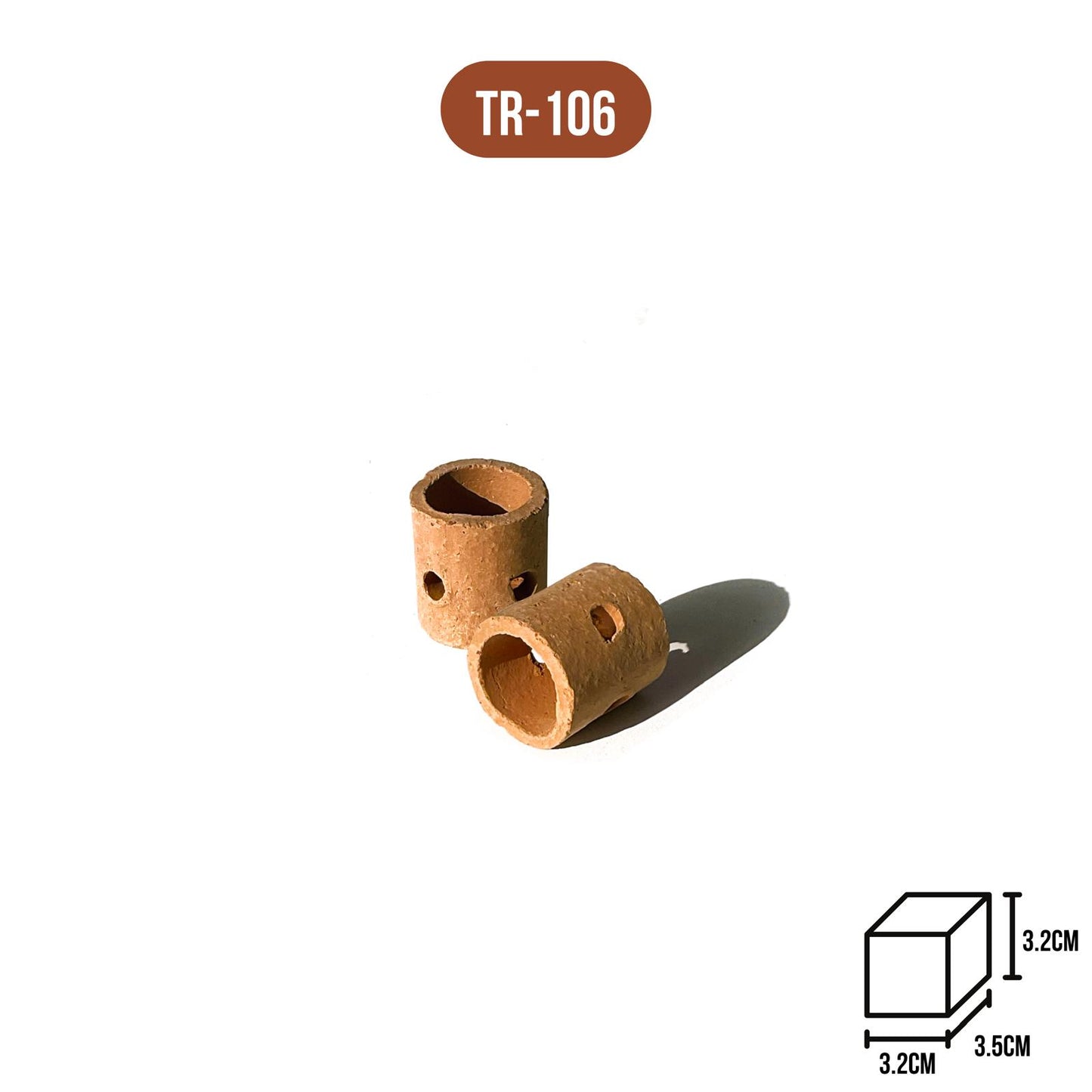 Aquatees Aquarium Hiding Caves - Ceramic/Terracotta