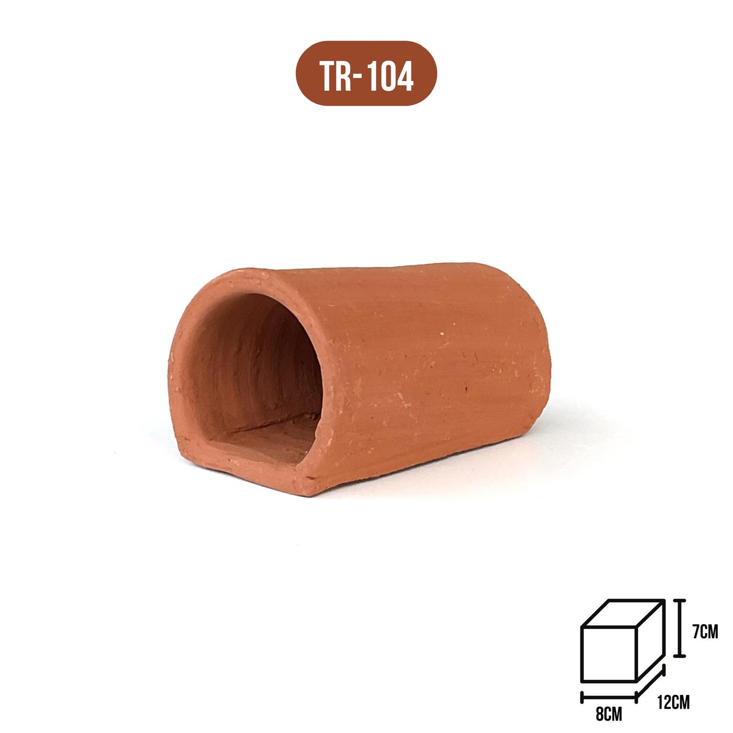 Aquatees Aquarium Hiding Caves - Ceramic/Terracotta