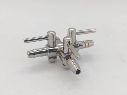 Nisso Air Line Splitter with Valve - 3 Way