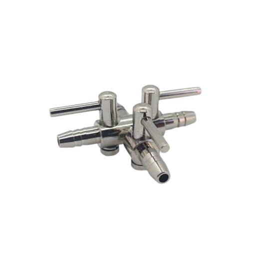 Nisso Air Line Splitter with Valve - 3 Way