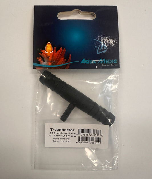 Aqua Medic T-Connector Reducing T Piece  9/12 In - 4/6mm Out